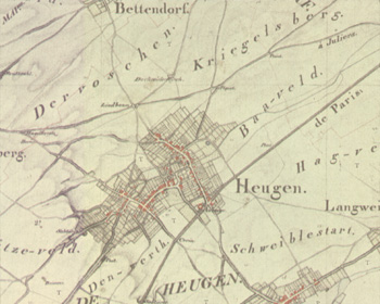 Karte Hoengen ca. 1805