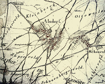 Karte Alsdorf ca. 1805