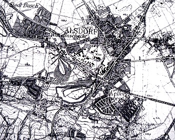 Karte Alsdorf ca. 1950