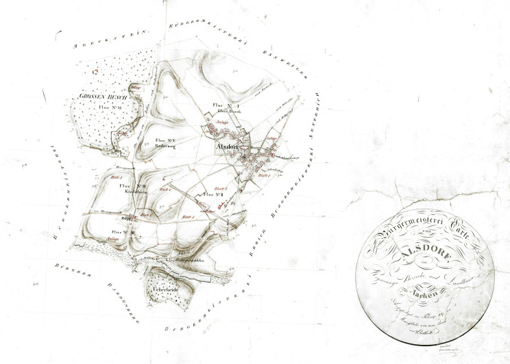 Karte Alsdorf 1827
